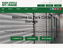 Tablet Screenshot of parkcirclestorage.com